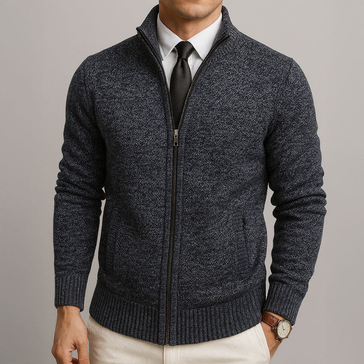 Jake – Cardigan s zipem z merino vlny