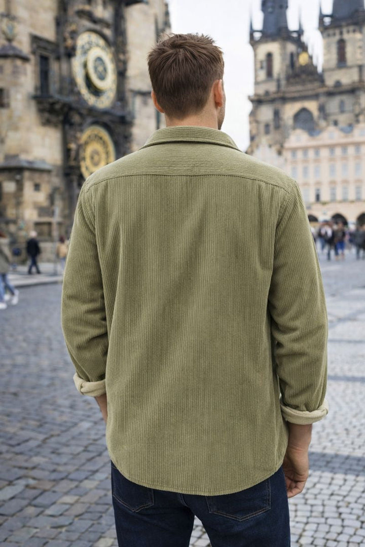 Augustín - Kabát z manšestru s polarovým podšívkou