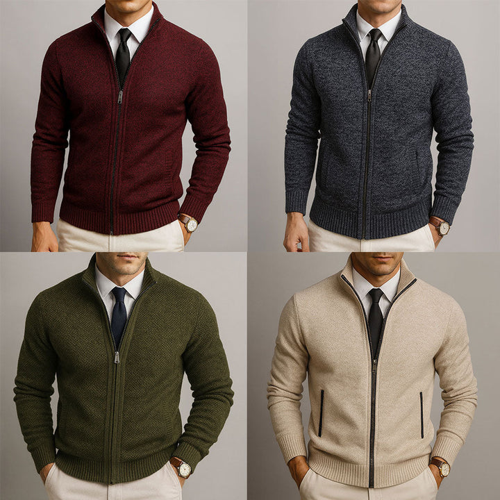 Jake – Cardigan s zipem z merino vlny
