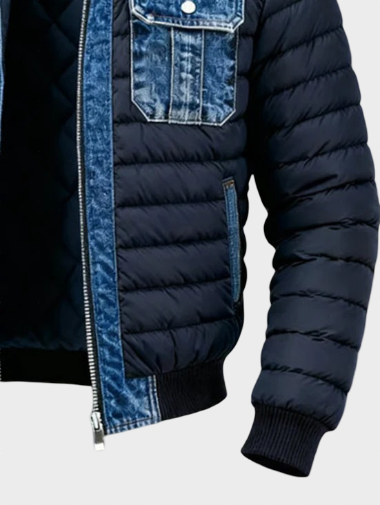 Jake - Hybridní denimová prošívaná bunda pro městský styl